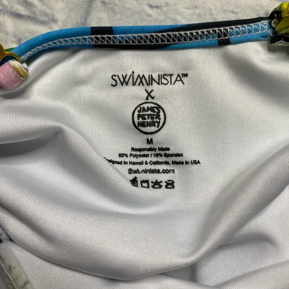 Swiminista x James Peter Henry Artistic Fringe Swimsuit in Sydney Print